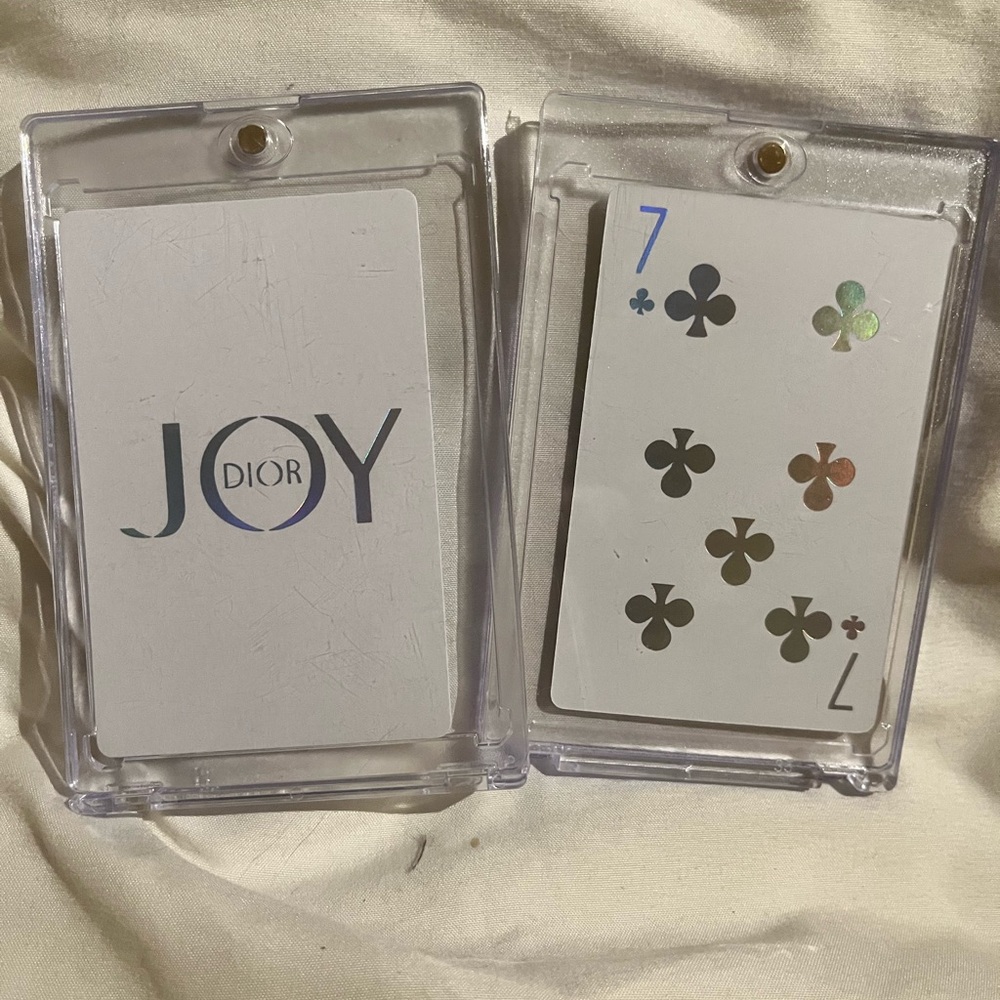 Dior Joy Playing Cards Set of 2 - 7 of Clubs and 4 of Hearts